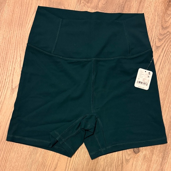 FP Movement by Free People Pants - FP Movement by Free People Dark Green Legging Shorts